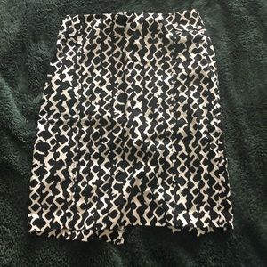 Black and white printed dress skirt